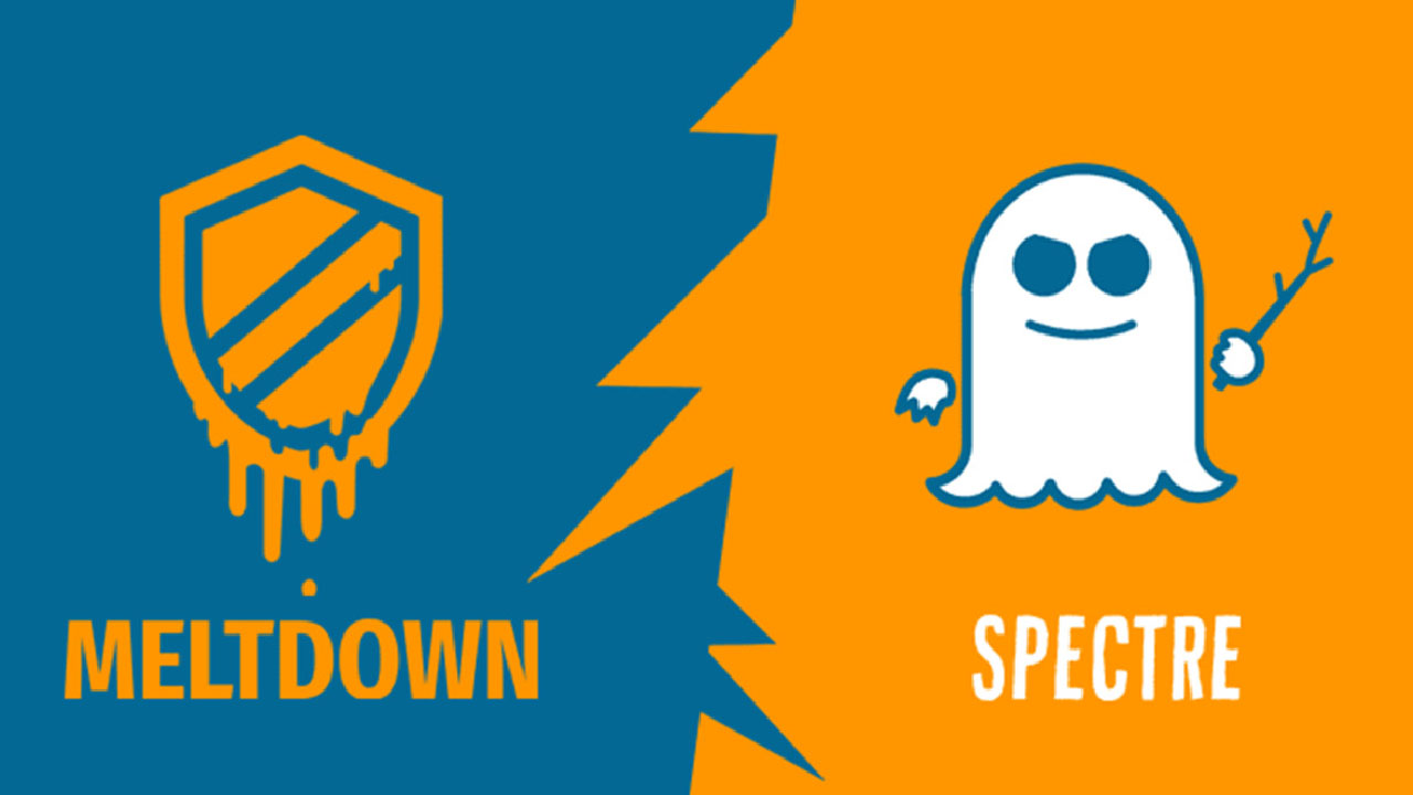 The logos for the Meltdown and Spectre security vulnerabilities