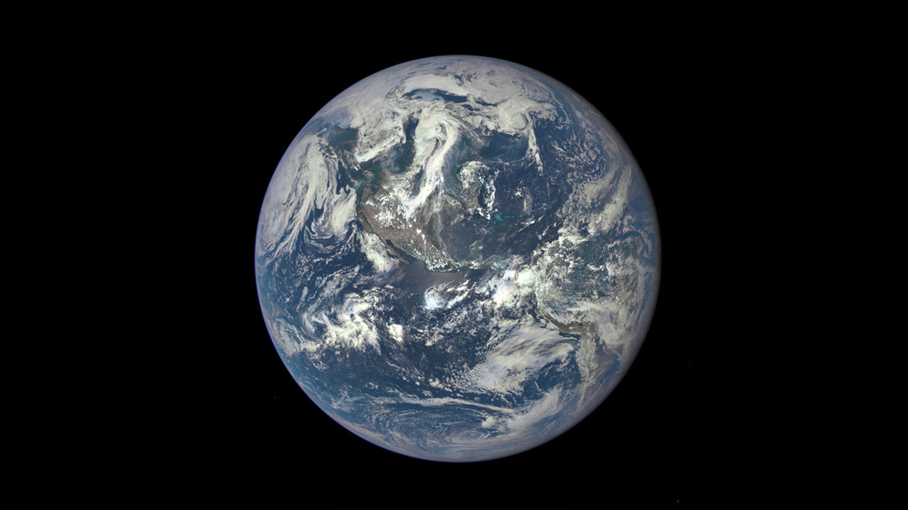 The famous "Blue Marble" photograph of planet earth seen from space