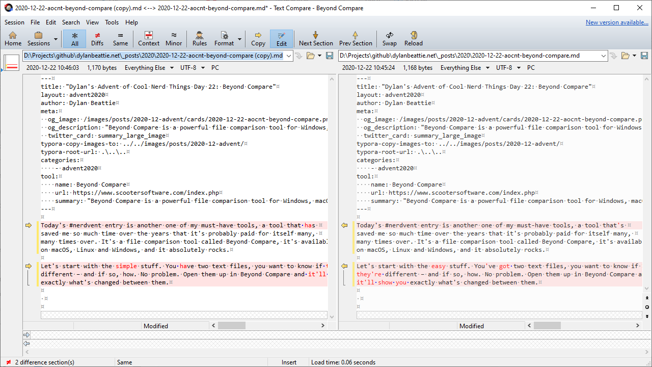 file comparison tool linux